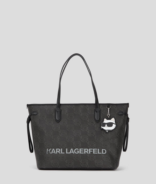 KARL LAGERFELD IKON MONOGRAM LARGE TOTE BAG