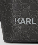 KARL LAGERFELD IKON MONOGRAM LARGE TOTE BAG