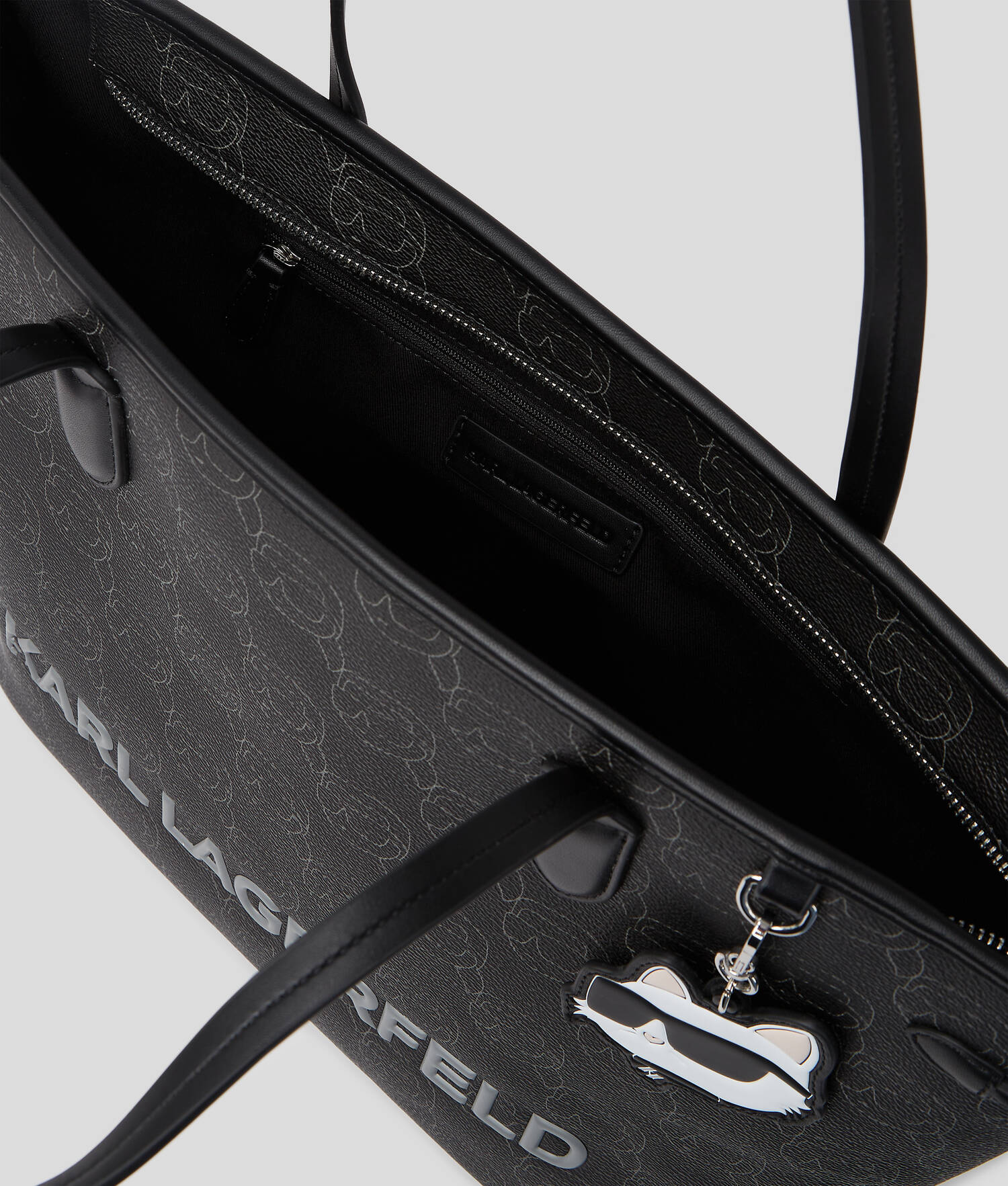 KARL LAGERFELD IKON MONOGRAM LARGE TOTE BAG
