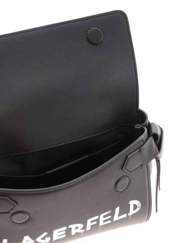KARL LAGERFELD K/Ikon Graffiti mini bag in black