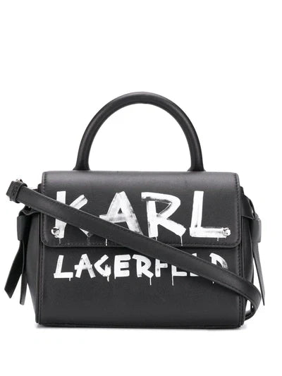KARL LAGERFELD K/Ikon Graffiti mini bag in black