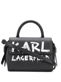 KARL LAGERFELD K/Ikon Graffiti mini bag in black