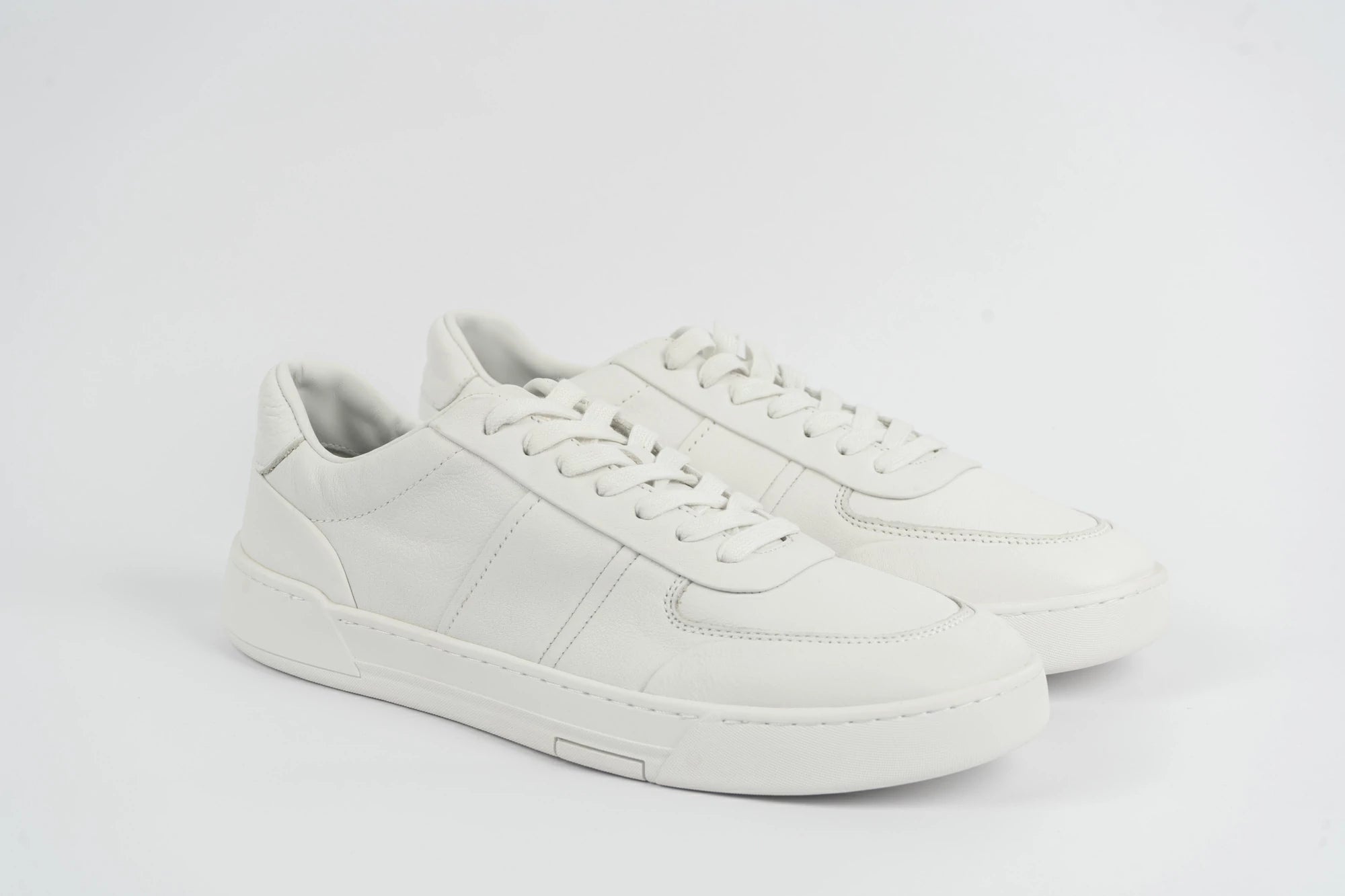 Massimo Dutti white leather trainers