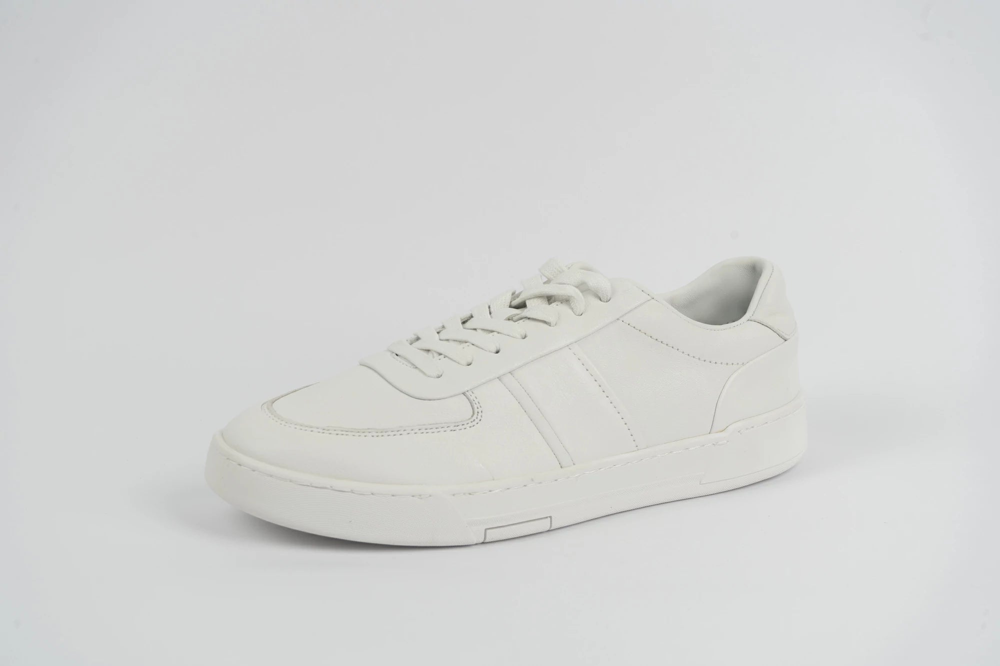 Massimo Dutti white leather trainers