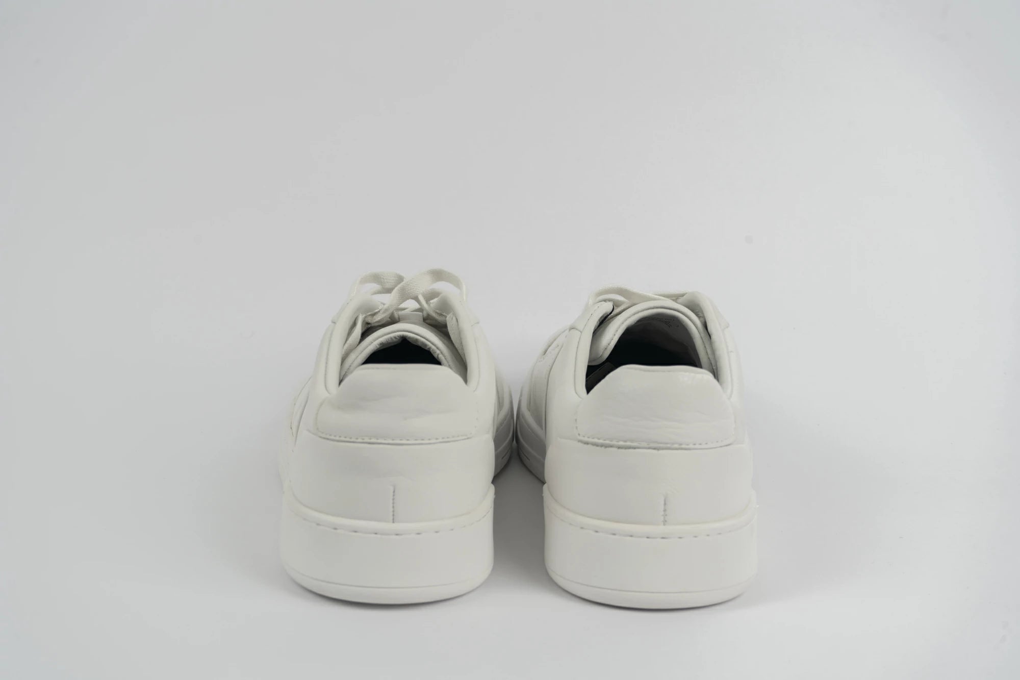 Massimo Dutti white leather trainers