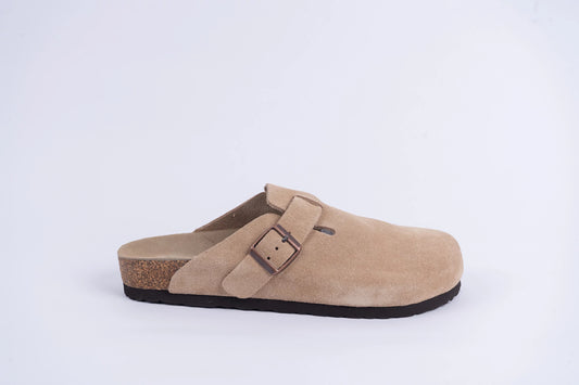 Everkix CALIDA-ANTE Suede Clog  Comfort Slip-On UNISEX – Beige