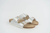 Everkix Arizona Soft Footbed Double Strap Sandal - SILVER