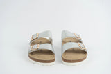 Everkix Arizona Soft Footbed Double Strap Sandal - SILVER