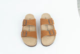Everkix Arizona Soft Footbed Double Strap Sandal - CAMEL