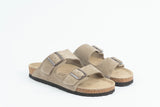 Everkix Arizona Soft Footbed Double Strap Sandal - GRAY