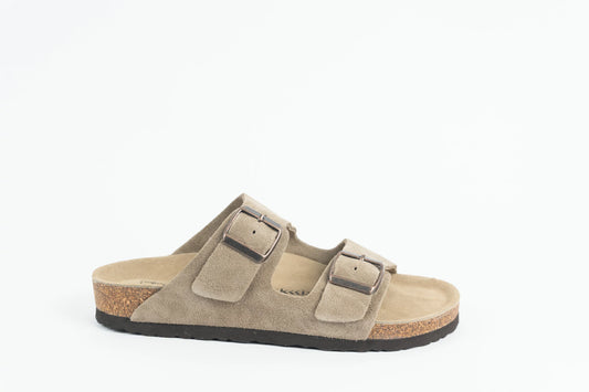 Everkix Arizona Soft Footbed Double Strap Sandal - GRAY