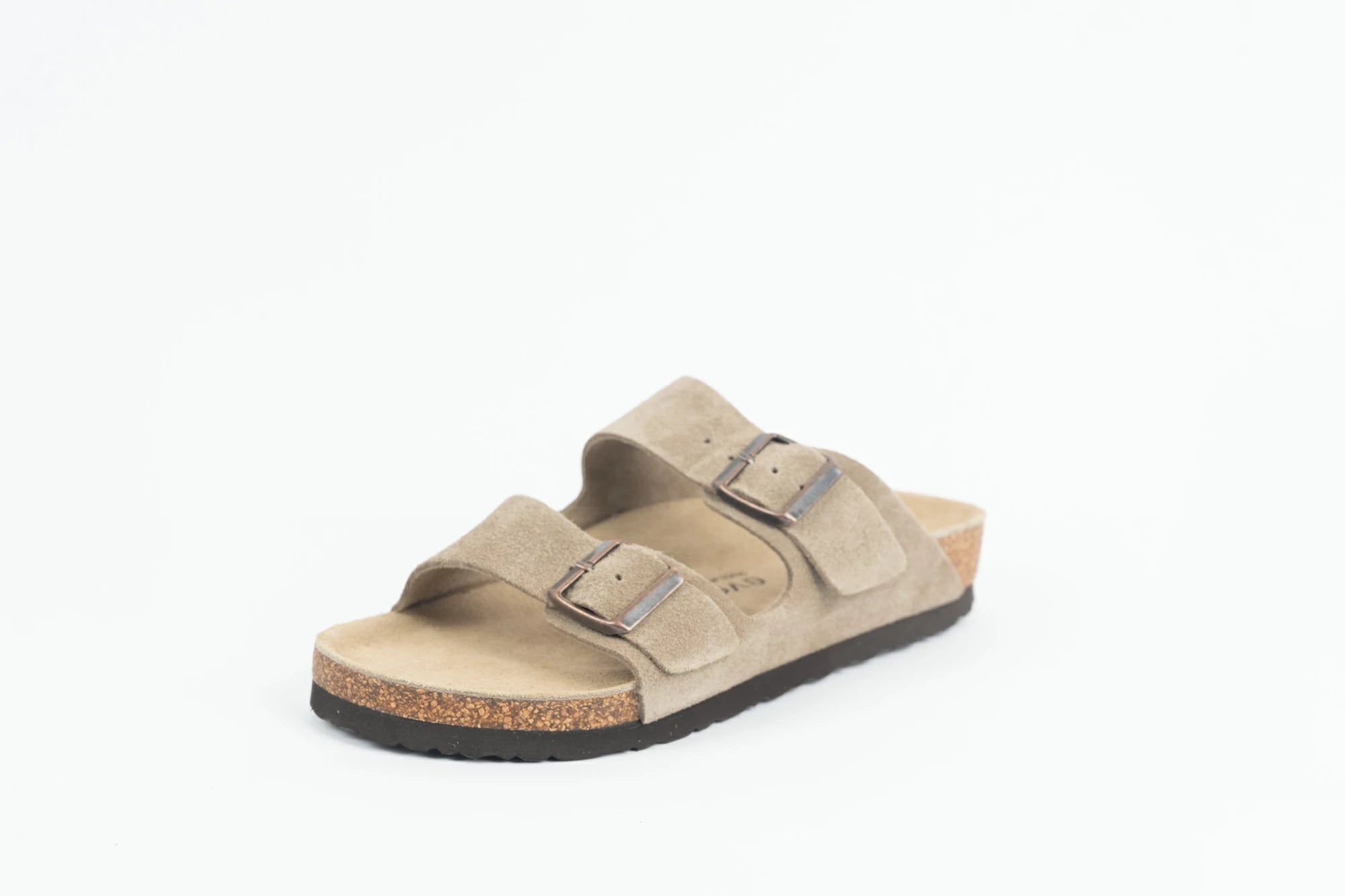 Everkix Arizona Soft Footbed Double Strap Sandal - GRAY