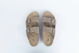 Everkix Arizona Soft Footbed Double Strap Sandal - GRAY