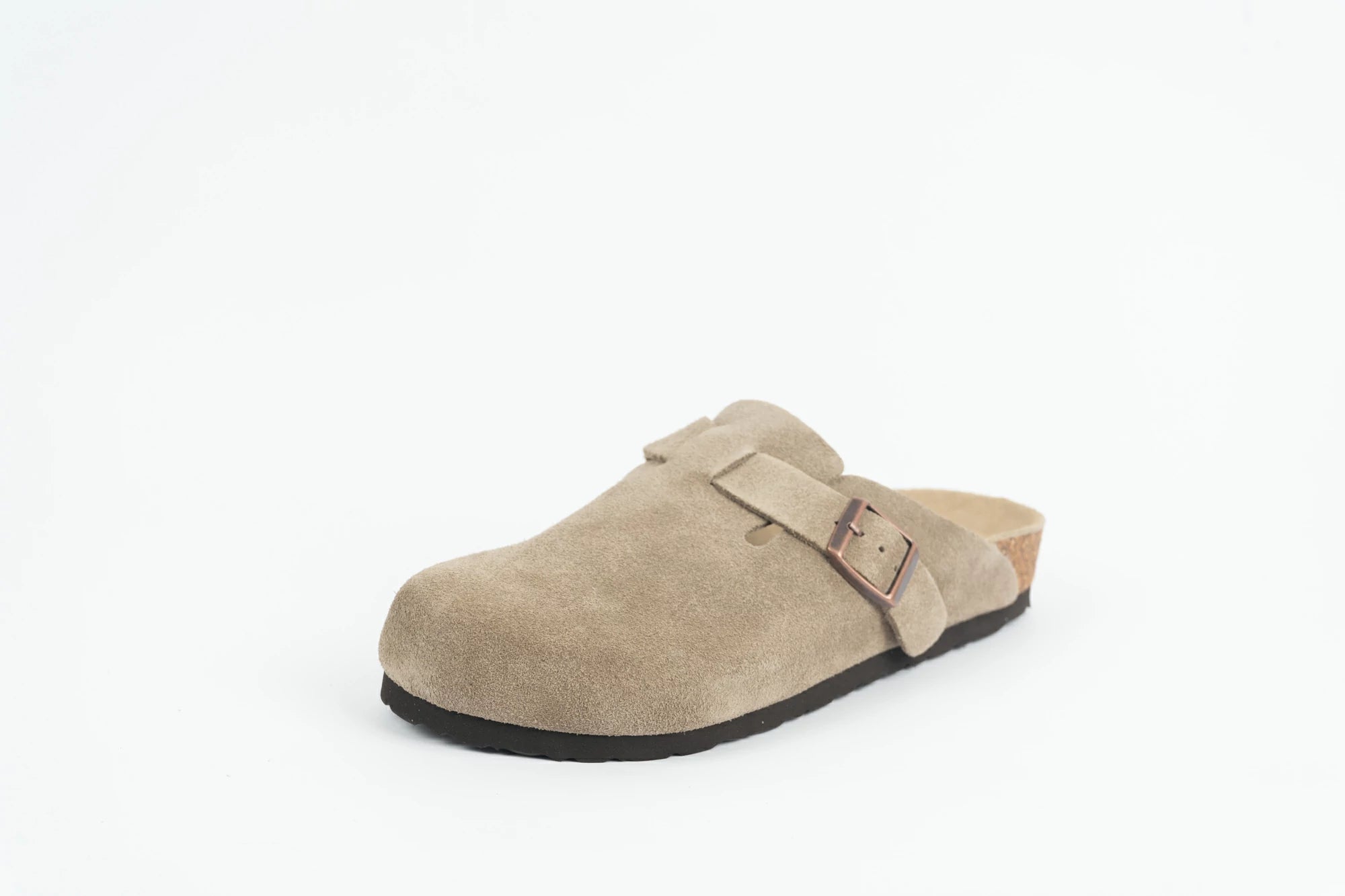 Everkix CALIDA-ANTE Suede Clog  Comfort Slip-On UNISEX– TAUPE