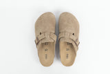Everkix CALIDA-ANTE Suede Clog  Comfort Slip-On UNISEX– TAUPE