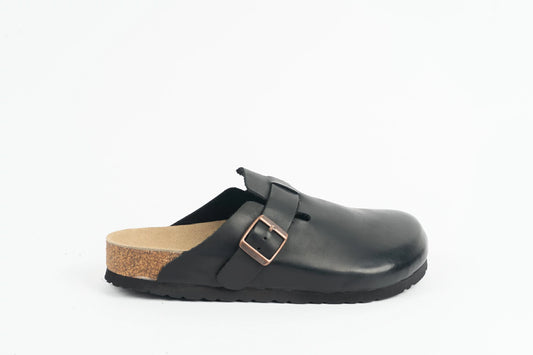 Everkix CALIDA-ANTE Suede Clog  Comfort Slip-On UNISEX– Black