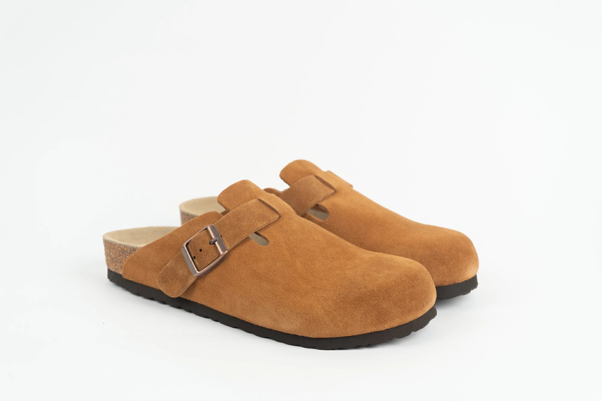 Everkix CALIDA-ANTE Suede Clog  Comfort Slip-On UNISEX– CAMEL