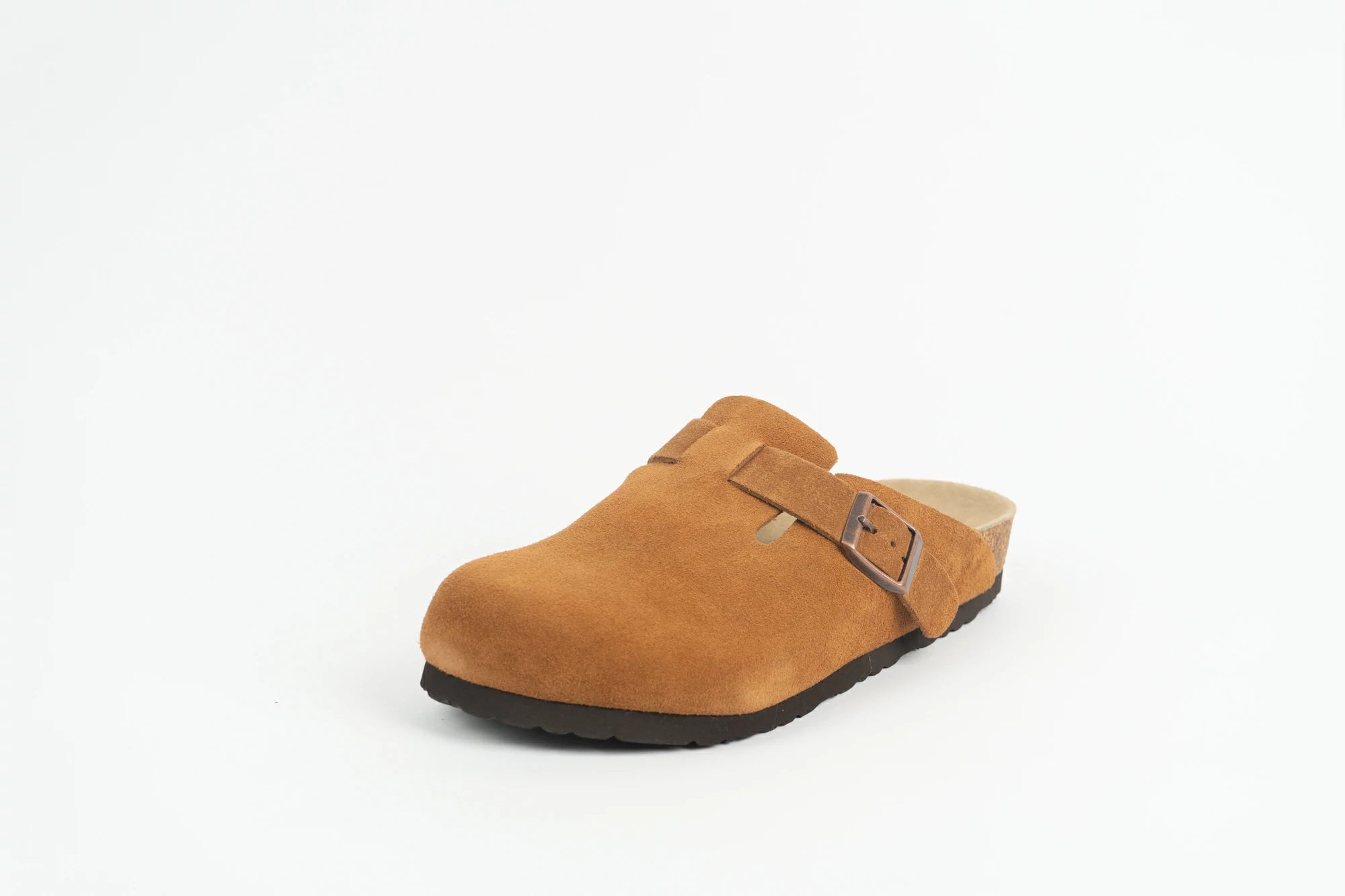 Everkix CALIDA-ANTE Suede Clog  Comfort Slip-On UNISEX– CAMEL
