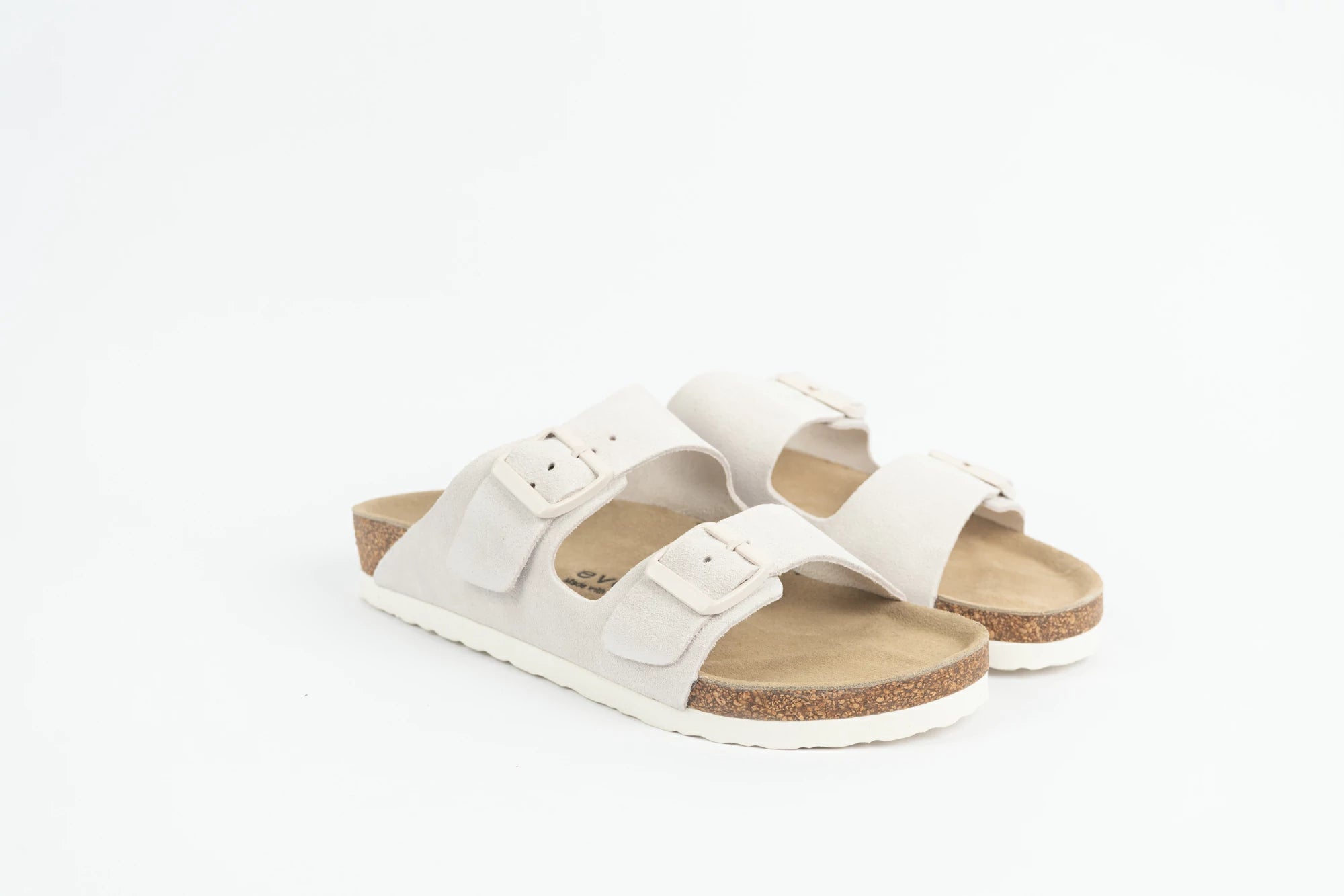 Everkix Arizona Soft Footbed Double Strap Sandal UNISEX - Antique White