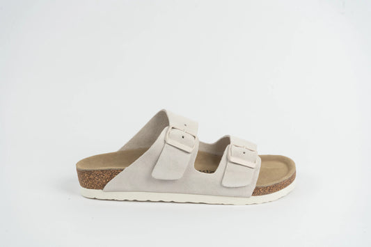 Everkix Arizona Soft Footbed Double Strap Sandal UNISEX - Antique White