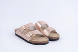Everkix Arizona Soft Footbed Double Strap Sandal - ROSE