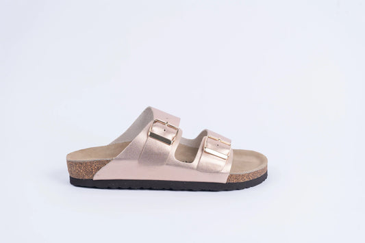 Everkix Arizona Soft Footbed Double Strap Sandal - ROSE