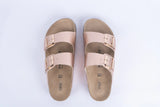 Everkix Arizona Soft Footbed Double Strap Sandal - ROSE