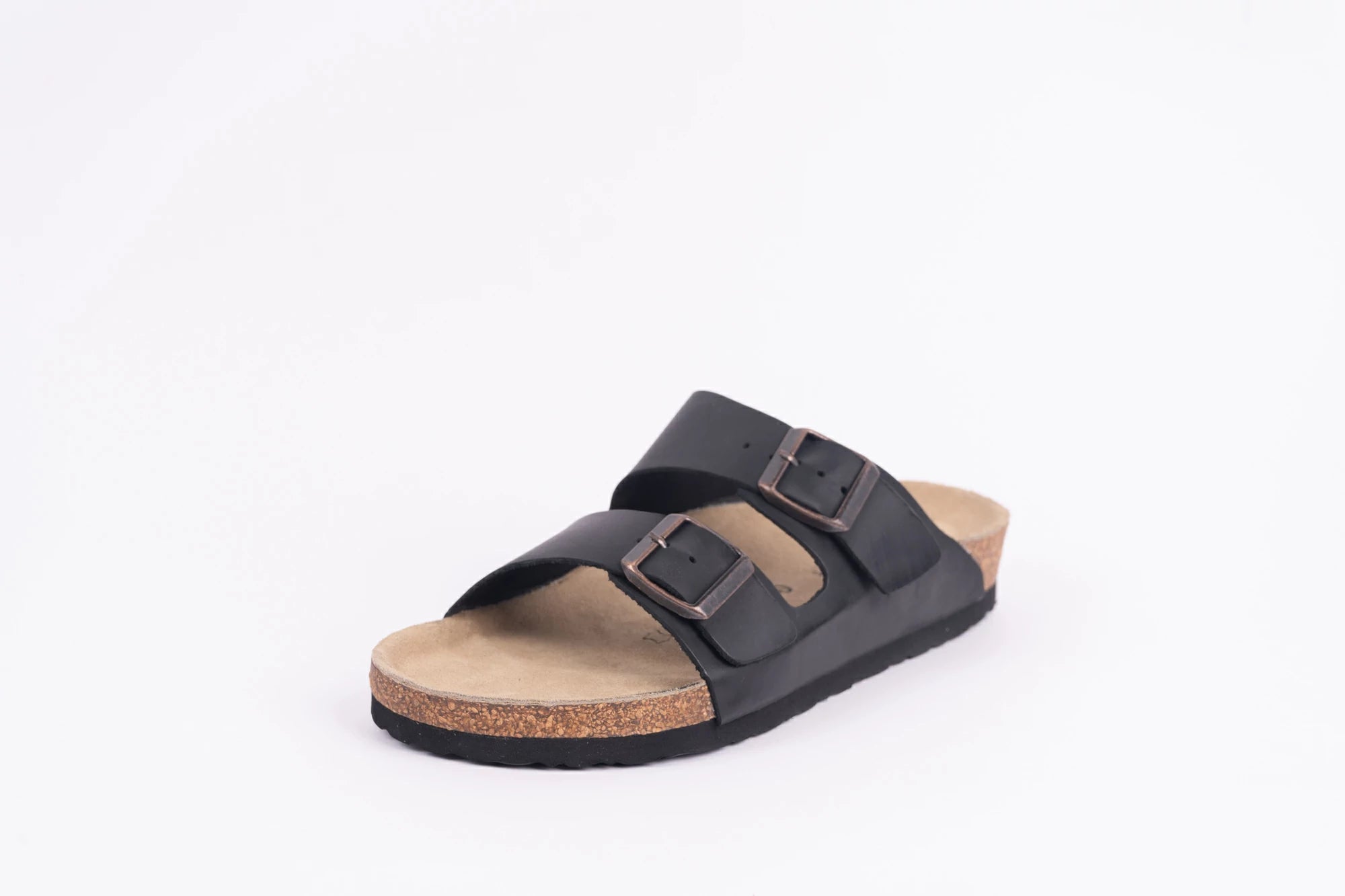 Everkix Arizona Soft Footbed Double Strap Sandal UNISEX - BLACK