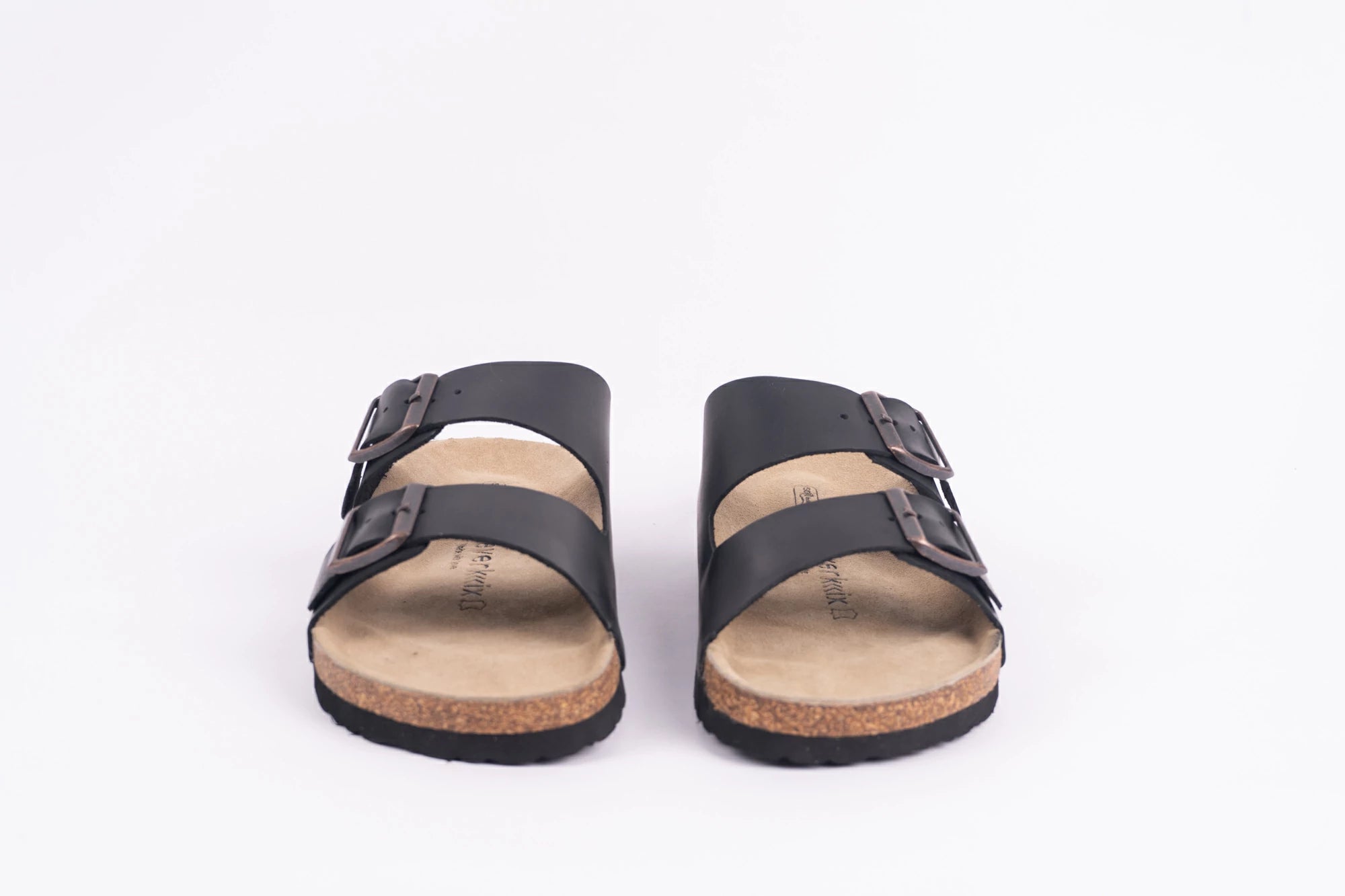 Everkix Arizona Soft Footbed Double Strap Sandal UNISEX - BLACK