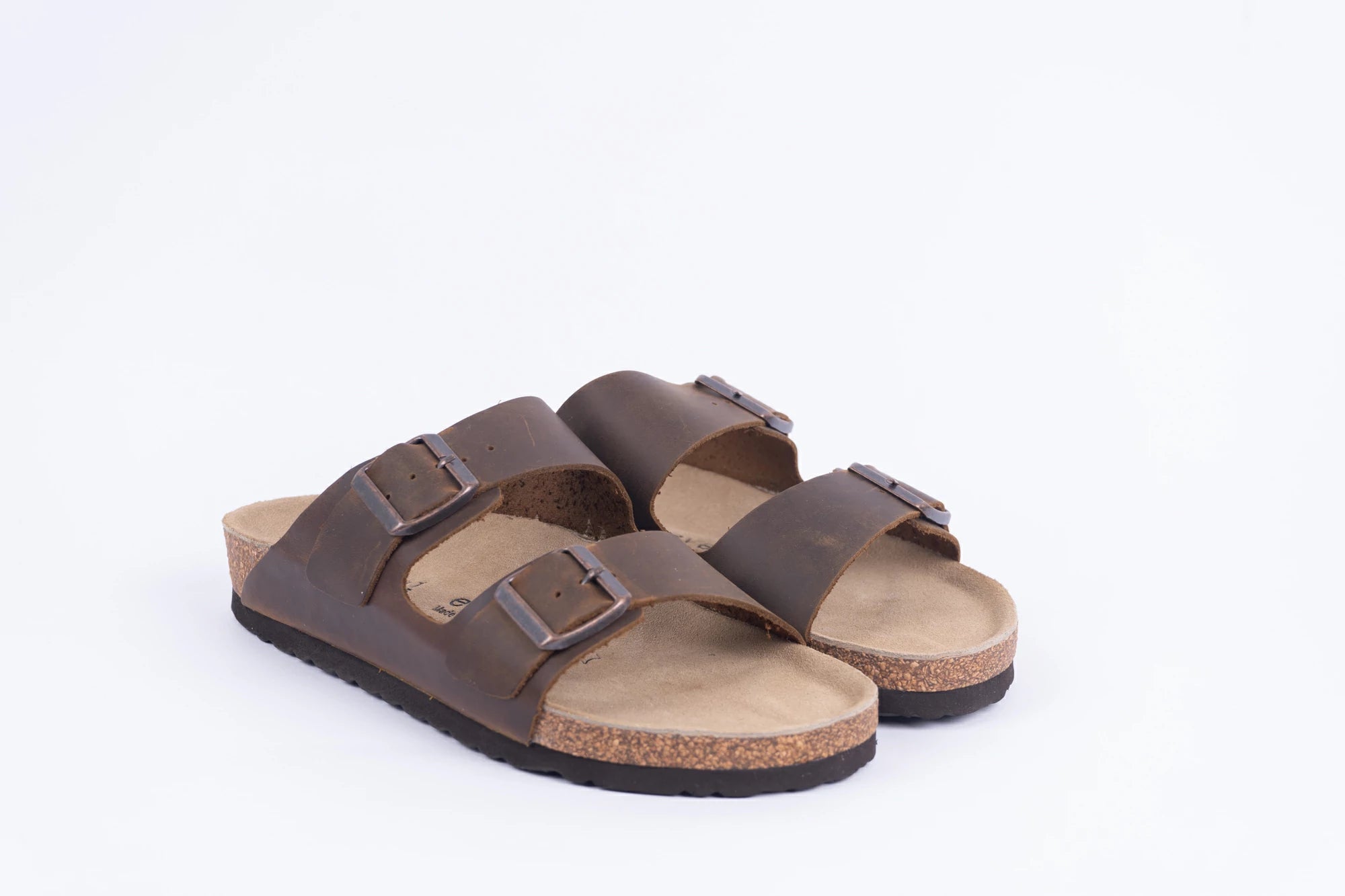 Everkix Arizona Soft Footbed Double Strap Sandal - Dark Brown