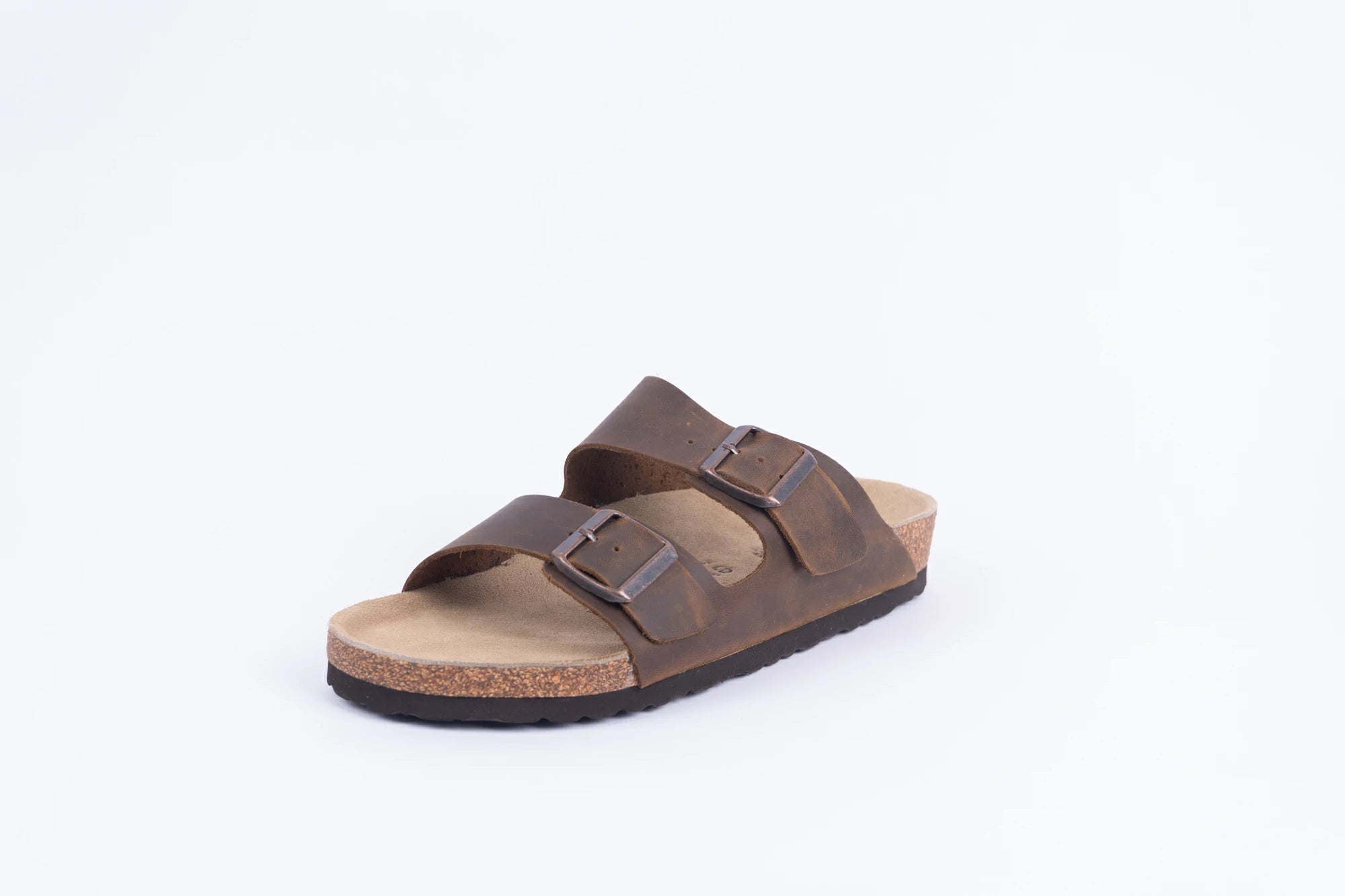 Everkix Arizona Soft Footbed Double Strap Sandal - Dark Brown