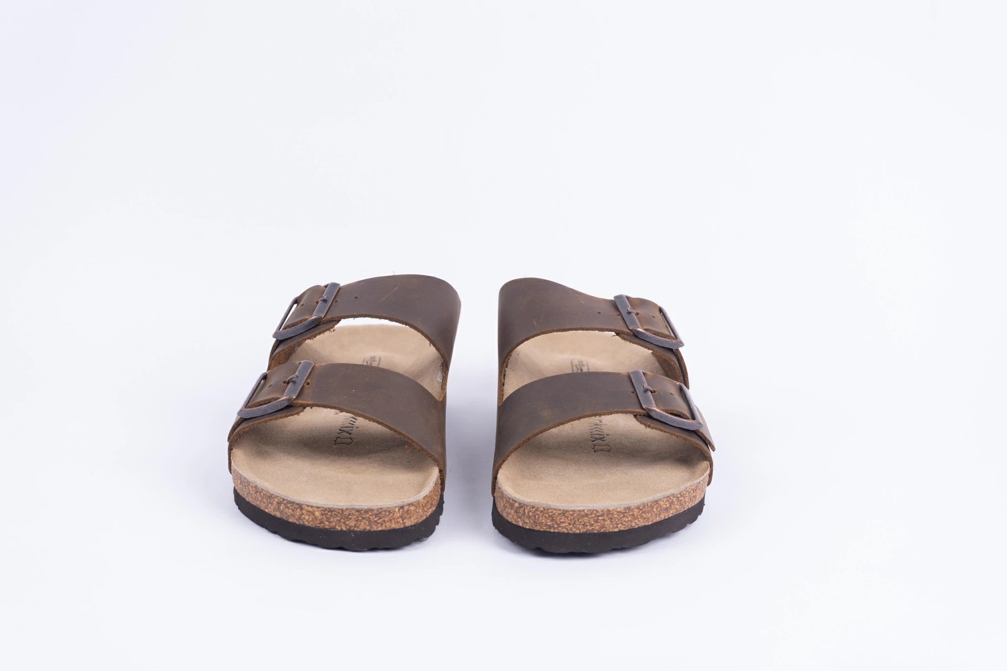 Everkix Arizona Soft Footbed Double Strap Sandal - Dark Brown