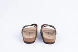 Everkix Arizona Soft Footbed Double Strap Sandal - Dark Brown