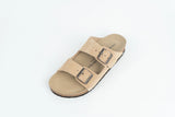 Everkix Arizona Soft Footbed Double Strap Sandal - TAUPE