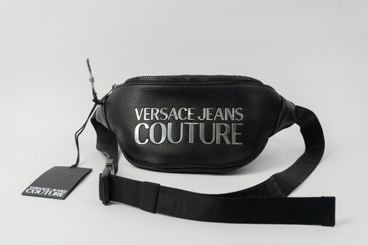 Versace Jeans Couture Black Waist Bag - Sliver