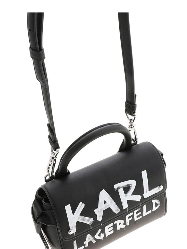 KARL LAGERFELD K/Ikon Graffiti mini bag in black