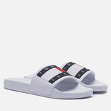 Tommy Hilfiger Men Logo Print Pool Slides-WHT