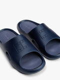 TOMMY HILFIGER Cutout Embossed Pool Slides-NAV