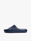 TOMMY HILFIGER Cutout Embossed Pool Slides-NAV