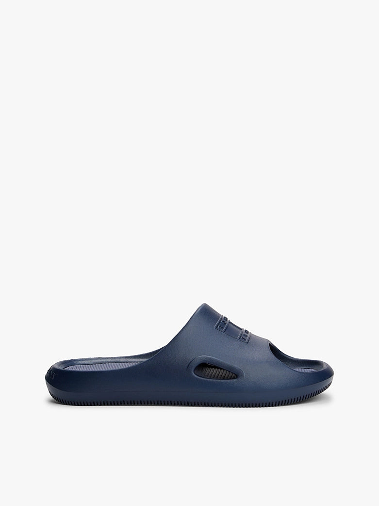 TOMMY HILFIGER Cutout Embossed Pool Slides-NAV