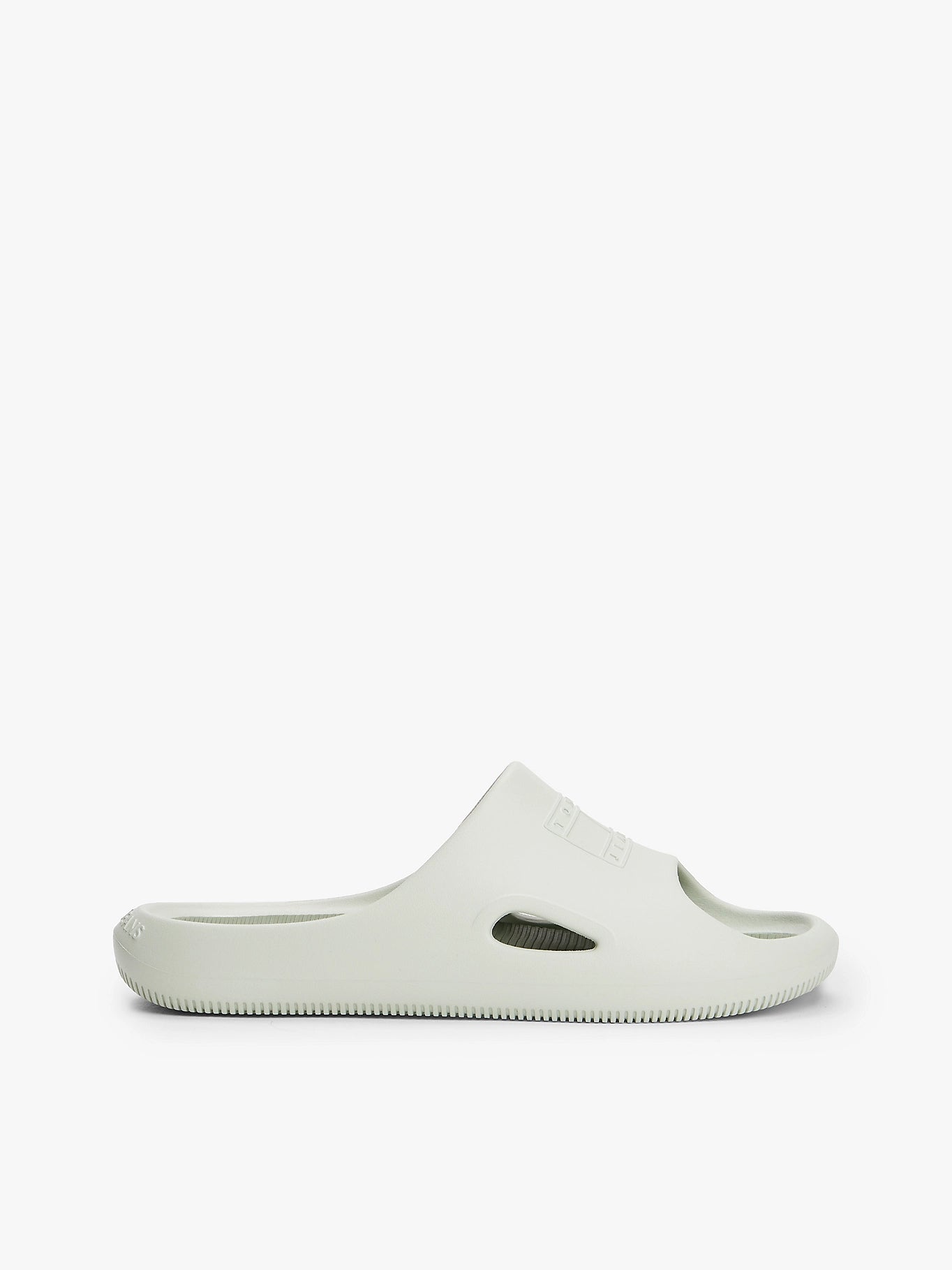 TOMMY HILFIGER Cutout Embossed Pool Slides-misty sage