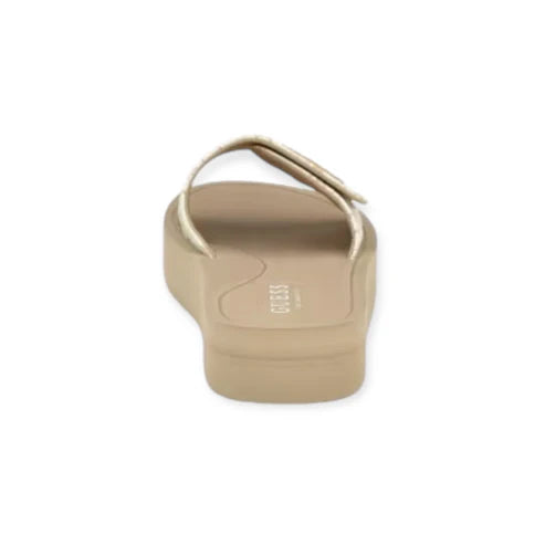 Guess Women’s Parties Flat Sandal-BEG