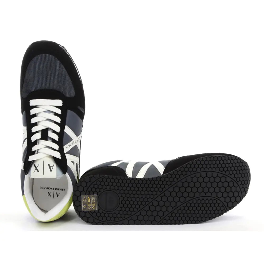 ARMANI EXCHANGE Men's Rio Trainer Sneaker BLKLEM