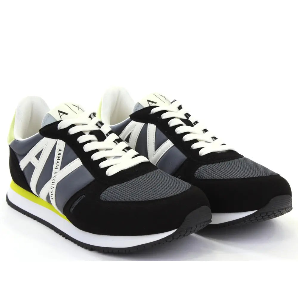 ARMANI EXCHANGE Men's Rio Trainer Sneaker BLKLEM