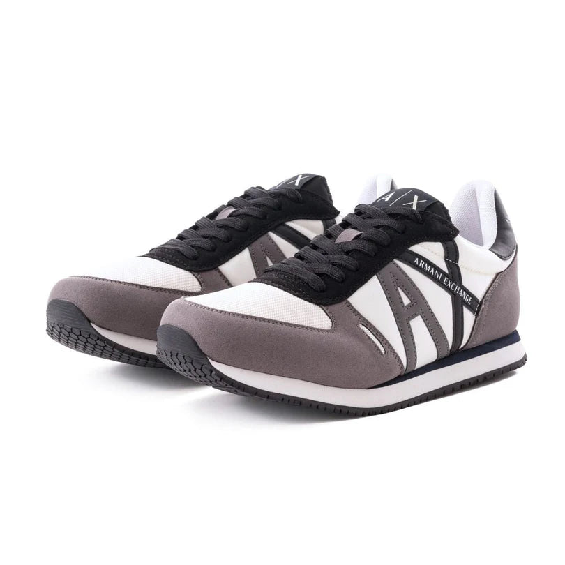 ARMANI EXCHANGE Logo Lace-Up XUX017 Sneakers - BLKGRY