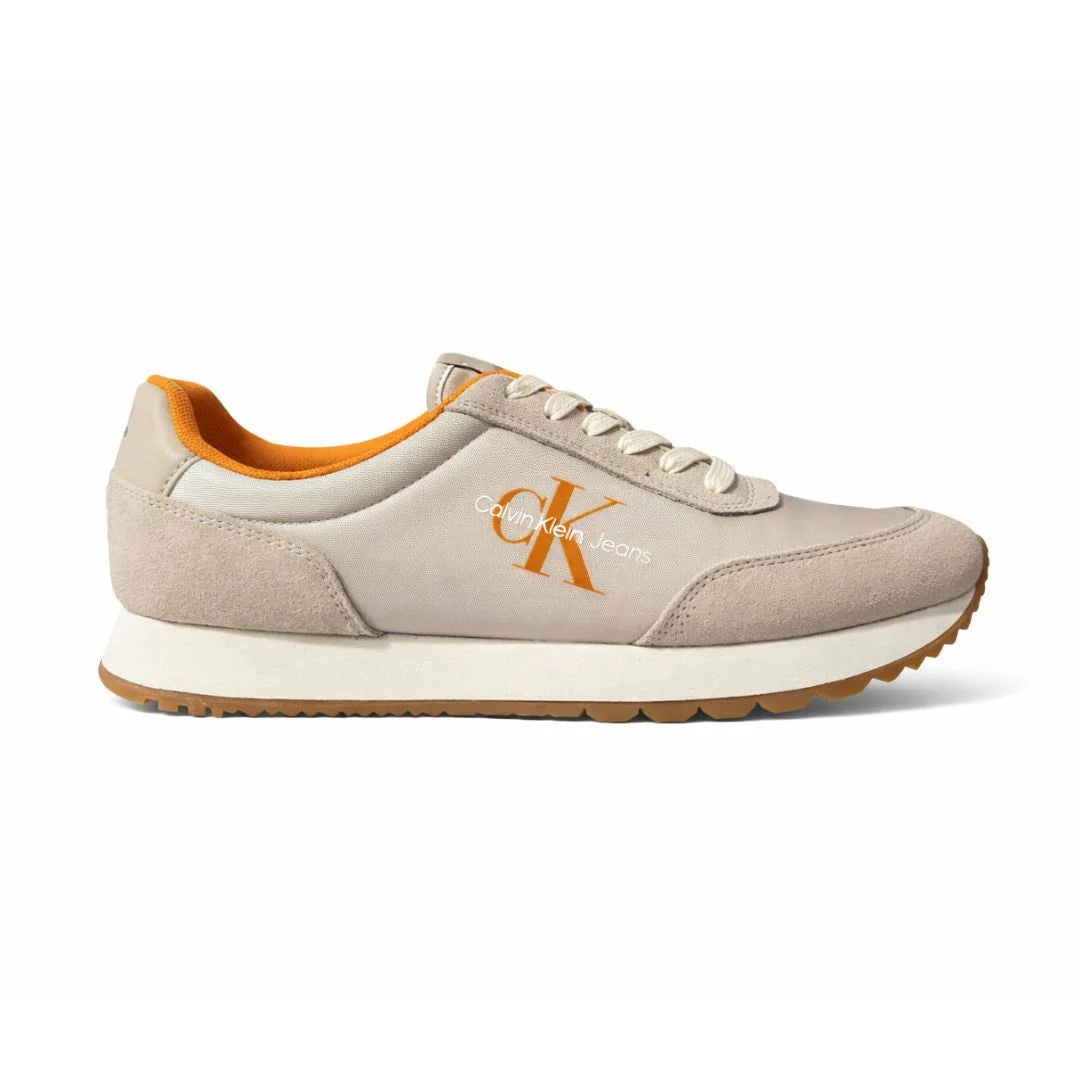 Calvin Klein Jeans Retro Runner Laceup SU-NY Mono Trainer - Beige/Red