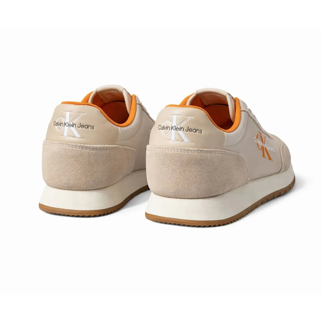 Calvin Klein Jeans Retro Runner Laceup SU-NY Mono Trainer - Beige/Red