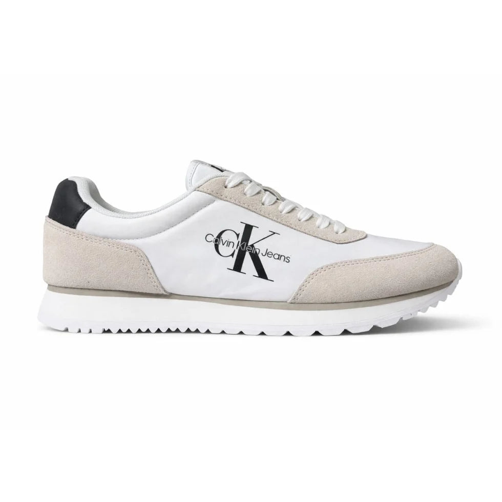 Calvin Klein Jeans Retro Runner SU-NY Mono Trainer - White/Beige/Black