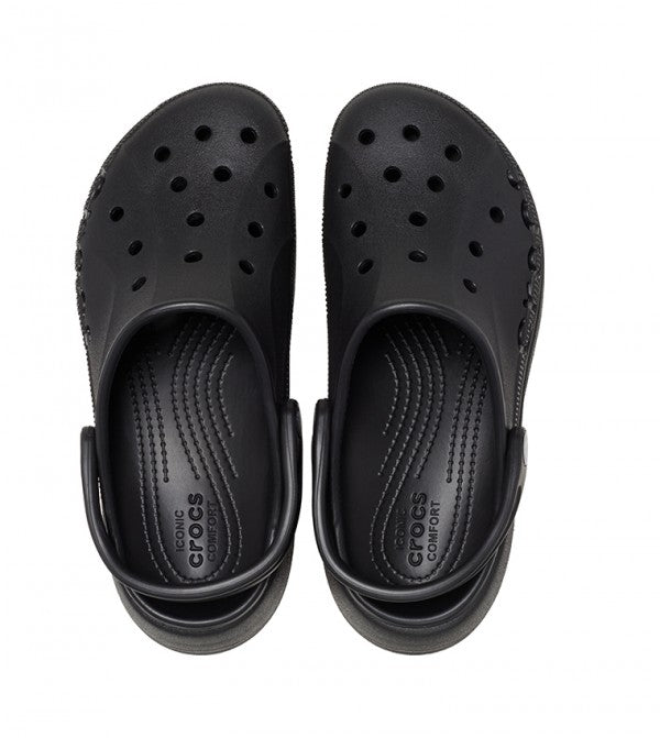Crocs Baya Platform Clog-BLACK