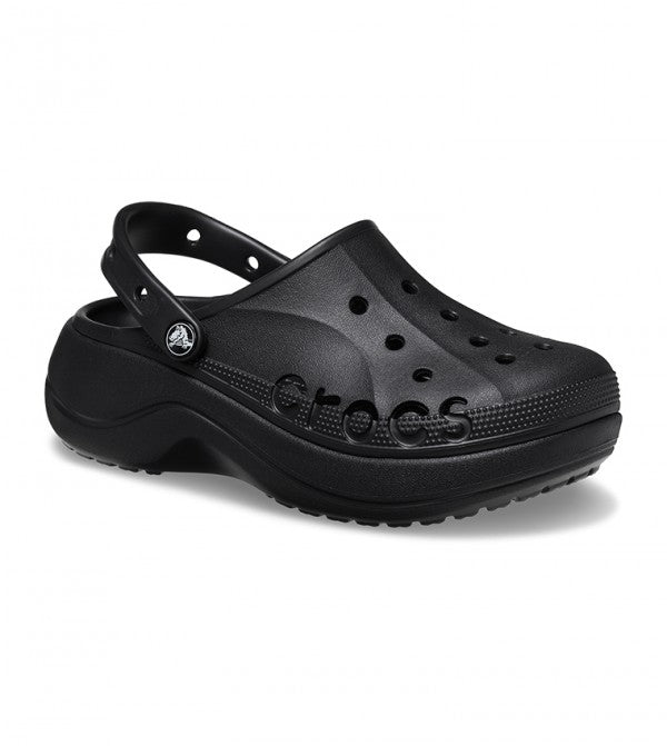 Crocs Baya Platform Clog-BLACK